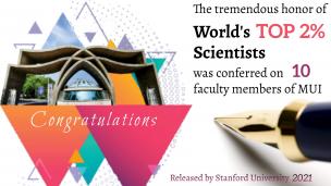 world’s top 2% scientists by Stanford University